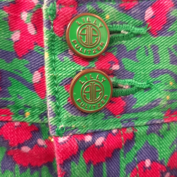 Lilly Pulitzer Floral Worth Skinny Mini Jeans 0 - Picture 2 of 9